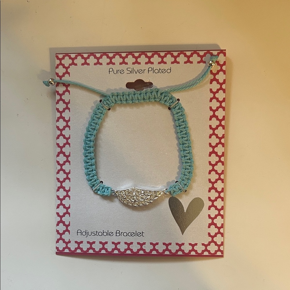 JCPenney Silver and Blue Adjustable Bracelet